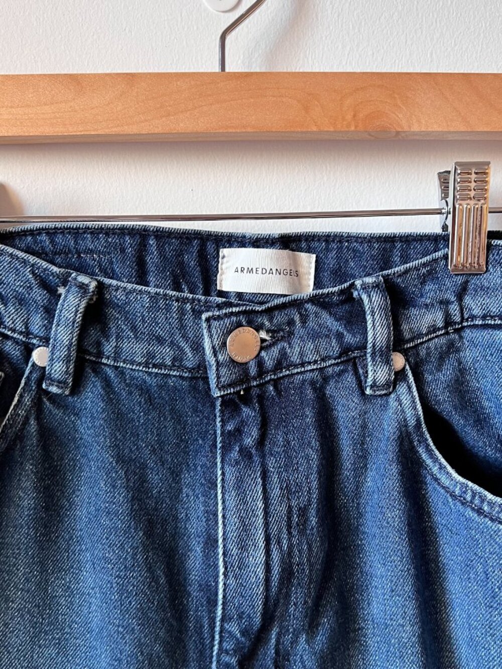 Armedangels Dark Blue High-Waisted Jeans, Size 27